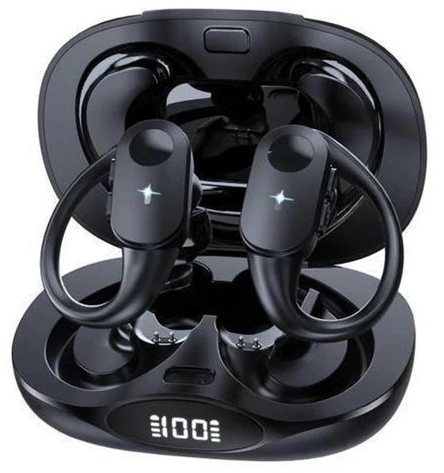Main image of Bluetooth Headphones with Wireless Charging, Wireless Earbuds 80Hrs Playback Sport Ear Buds with Earhook LED Display Charging Case IPX7 Waterproof Earbud Deep Bass Running Earphones for iOS Android
