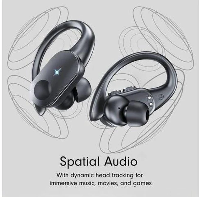 Alt view image 2 of 5 - Bluetooth Headphones with Wireless Charging, Wireless Earbuds 80Hrs Playback Sport Ear Buds with Earhook LED Display Charging Case IPX7 Waterproof Earbud Deep Bass Running Earphones for iOS Android