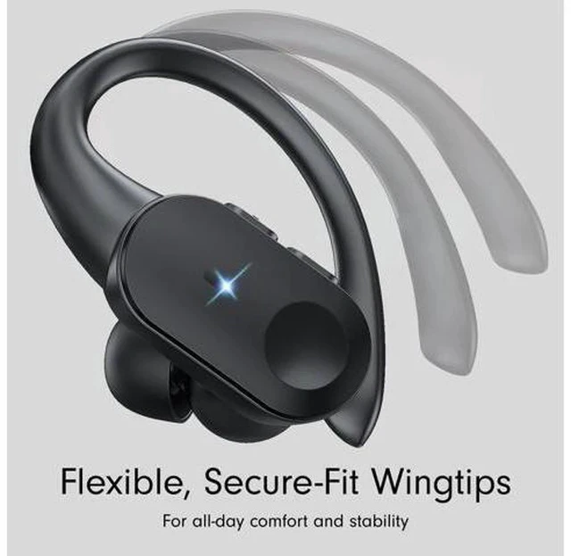 Alt view image 4 of 5 - Bluetooth Headphones with Wireless Charging, Wireless Earbuds 80Hrs Playback Sport Ear Buds with Earhook LED Display Charging Case IPX7 Waterproof Earbud Deep Bass Running Earphones for iOS Android