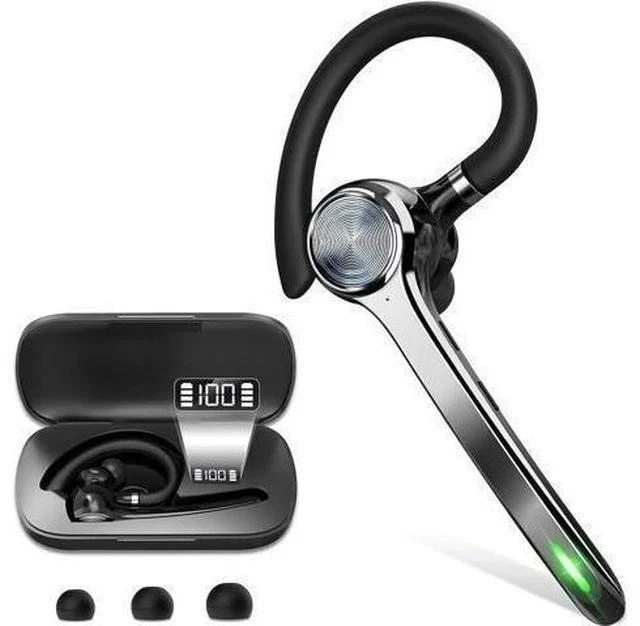 Main image of Bluetooth Headset Wireless Bluetooth Earpiece with 500mAh Charging Case 72 Hours Talking Time Built-in Microphone for iOS Android Cell Phone V5.1 Hand-Free Headphones for Trucker Office
