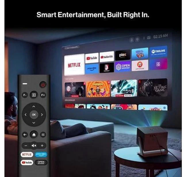 Alt view image 6 of 7 - Cube 600 Netflix Projector, 1080P Portable Projector with Wifi and Bluetooth, True ISO 600 ANSI Lumens, 360° Adjustable Gimbal Stand, Auto Keystone Video Projector, MAX 200''Display