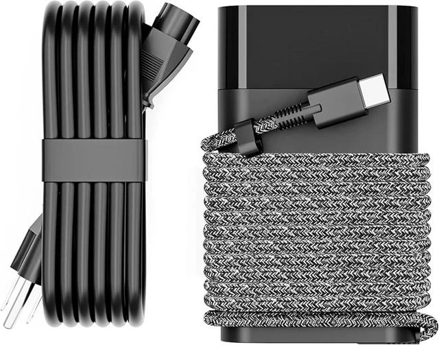 Main image of 65W USB C Laptop Replacement Charger Compatible with HP Spectre x360 Envy Chromebook Elitebook x360 Pavilion Elite x2 Travel Type C Power Cord Ac Adapter
