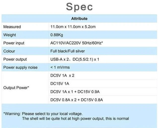 Alt view image 5 of 6 - P50 Linear Power Supply for Topping D50/D50s/DX3 Pro/A50 110V-240V (Black)