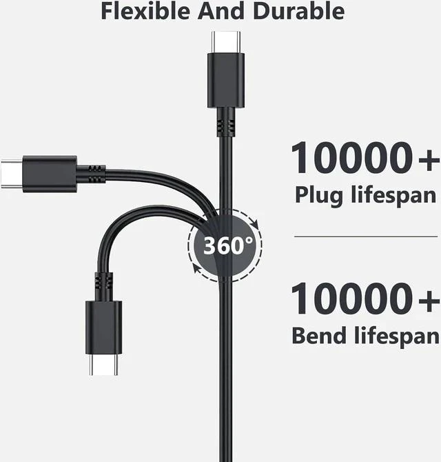 Alt view image 5 of 7 - 65W 45W USB-C Laptop Charger Compatible with Latitude 5530 5420 5430 5520 5540 7430 7420 7440 7340 7530 7330 7320 XPS 13 9250 9360 9365 9370 9380 9350 9550 Adapter Power Cord