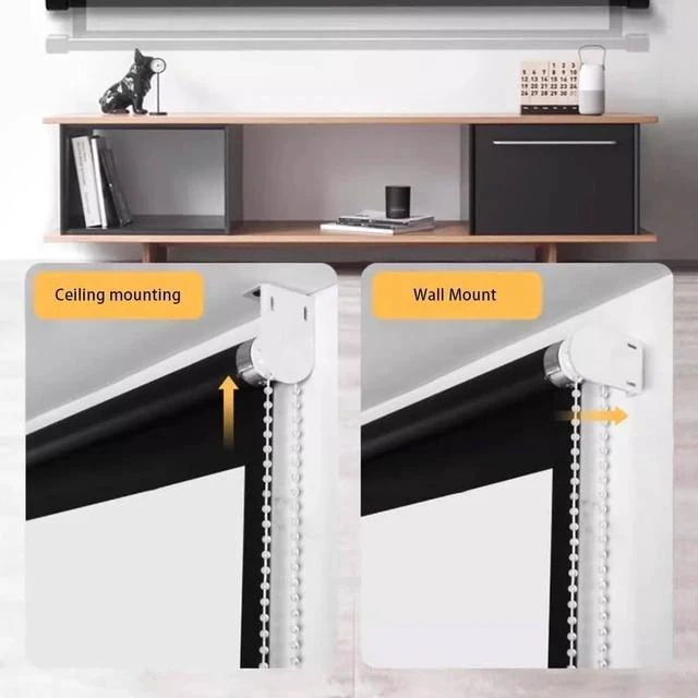 Alt view image 6 of 7 - Manual Projector Screen 60" 72" Portable Projection Screen 16:9 HD Wall Mounted Movie Projector Screen for Home Theater Office, Anti-Crease(72in16:9)