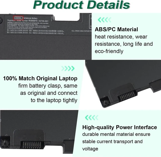 Alt view image 3 of 6 - DMKAOLLK CS03XL Laptop Battery for HP EliteBook 840 850 755 745 G3 G4 ZBook 15u G3 G4 Series 800513-001 800231-1C1 800513-001 CS03 CS03046XL HSTNN-IB6Y HSTNN-UB6S HSTNN-I33C-4