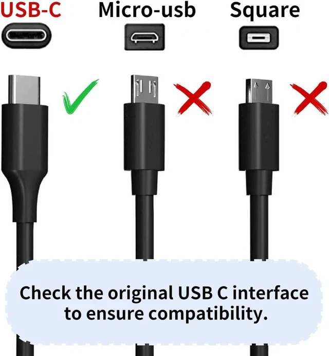 Alt view image 3 of 7 - 65W USB C Power Adapter Fiattigear Type C Power PD Wall Fast Charger Compatible with Mac Book Pro Latitude Matebook HP Spectre Chromebook and Any Laptops or Smart Phones1