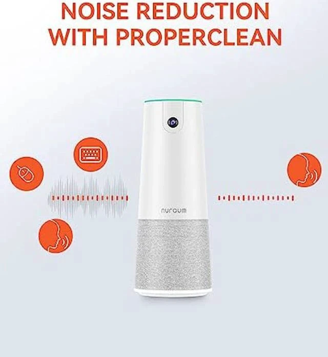 Alt view image 3 of 5 - NUROUM C20 HD 1080P Conference Webcam, Video Conference Camera with Mic and Speaker, All-in-1 Ultra Wide-Angle 100deg Webcam with Microphone, 13ft Voice Pickup, AI Noise-Cancellation, USB Plug&Play