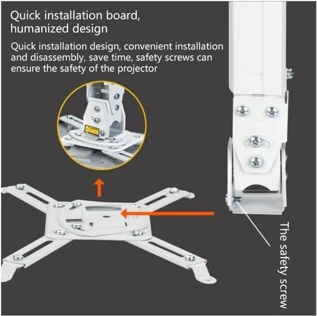Alt view image 6 of 6 - Portable Projector Stand LCD Mini Projector Ceiling Wall Mount Bracket Aluminium Holder Stand Universal Adjustable Projector Mount