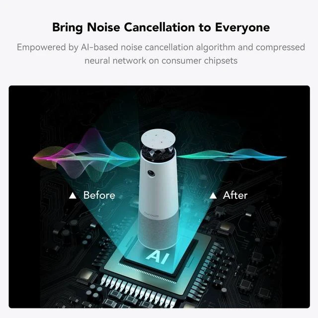 Alt view image 6 of 7 - NUROUM C20(2nd Gen) HD Conference Webcam, 1080P Video Conferencing Camera with Microphone and Speaker, All in One Computer Camera for Desktop, 13ft Voice Pickup, AI Noise-Cancellation, USB Plug&Play