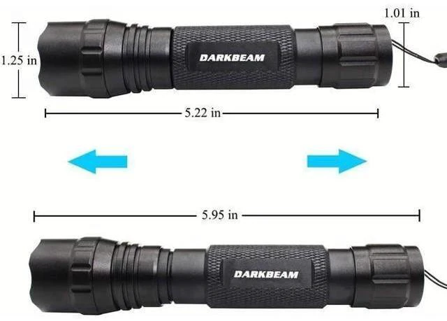 Alt view image 2 of 7 - Green Light Flashlight Tactical LED Rechargeable, Zoomable Portable Handheld Green-Light for Fishing Hunting Detector Astrophotography