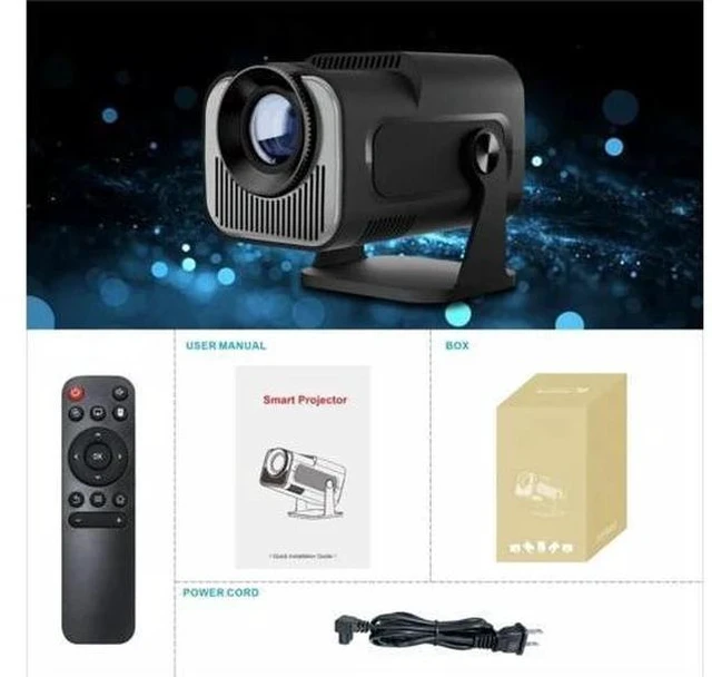 Alt view image 7 of 7 - Projector Screen HY-320 Mini Portable Newly Native 720P H713 Android 11 4K Projector 320 ANSI Wifi6 BT5.0 Cinema Outdoor Rotable Projector