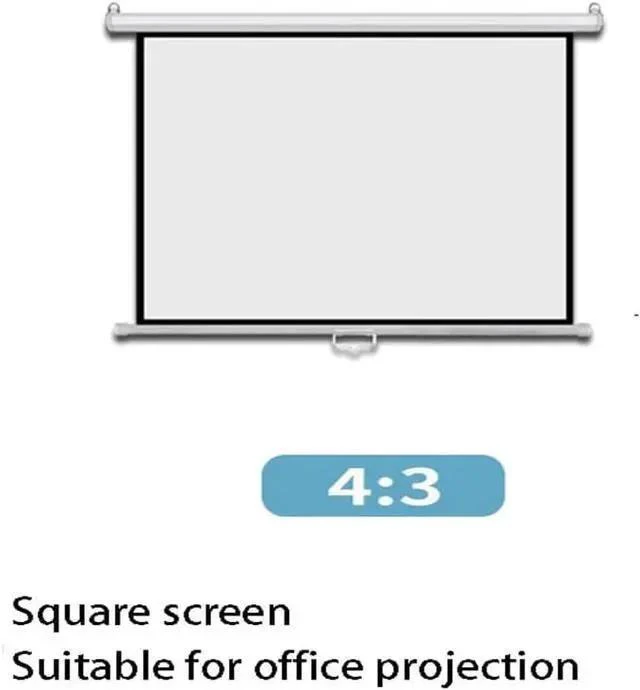 Alt view image 5 of 7 - Retractable Projector Screen Wall Mount Projection Screen HD Movie Screen Portable Projector Curtain, Easy to Roll Up, Easy to Carry(72inch(183cm))