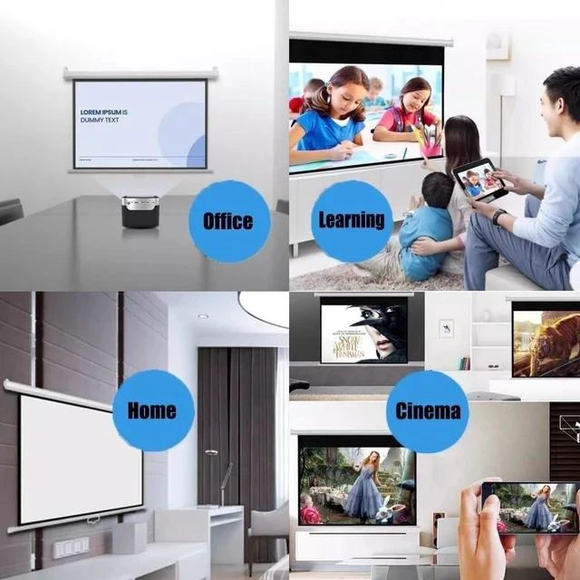 Alt view image 5 of 7 - Projector Screen 60 Inch Portable Folding Projection Screen, 4k HD Home Theater Cinema Movie Screen, 16:9 4:3, Compatible with Projector(16:9,72inch)