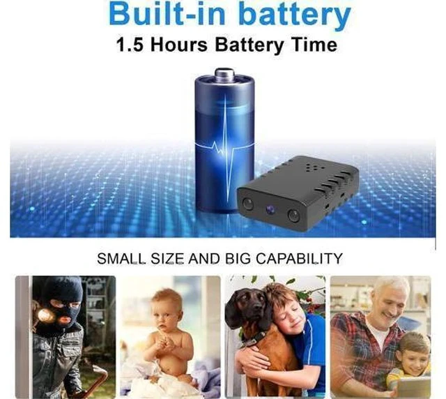Alt view image 3 of 4 - Smallest Wireless Battery Camera HD1080P Spy Camera Hidden Camera For Home Security,Baby Monitor with Night Vision,AIHuman Motion Detection,Remote Viewing for Surveillance Camera with iOS,Android APP