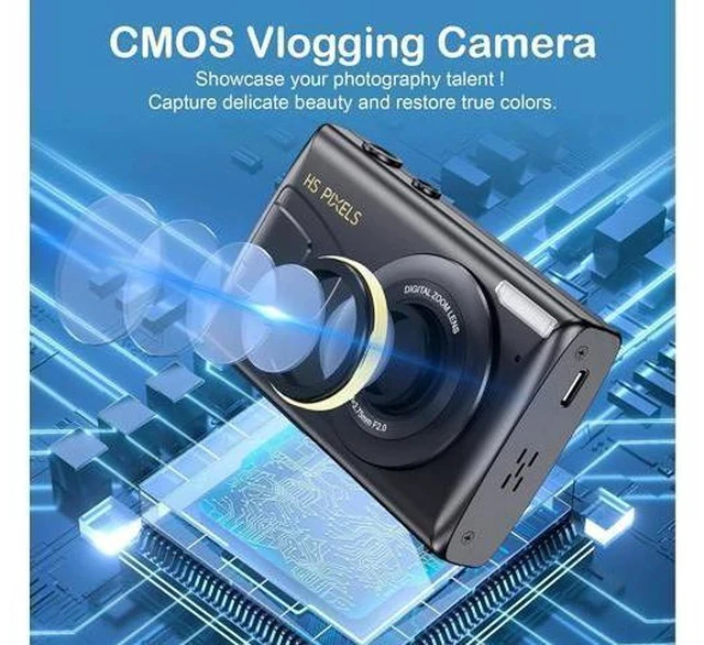 Alt view image 7 of 7 - Digital Camera, 4K Kids Camera for Photography, 64MP MP3 Player Compact Video Camera 18X Digital Zoom Vlogging Camera for YouTube, Auto Focus Point and Shoot Digital Cameras Gift for Students Teens