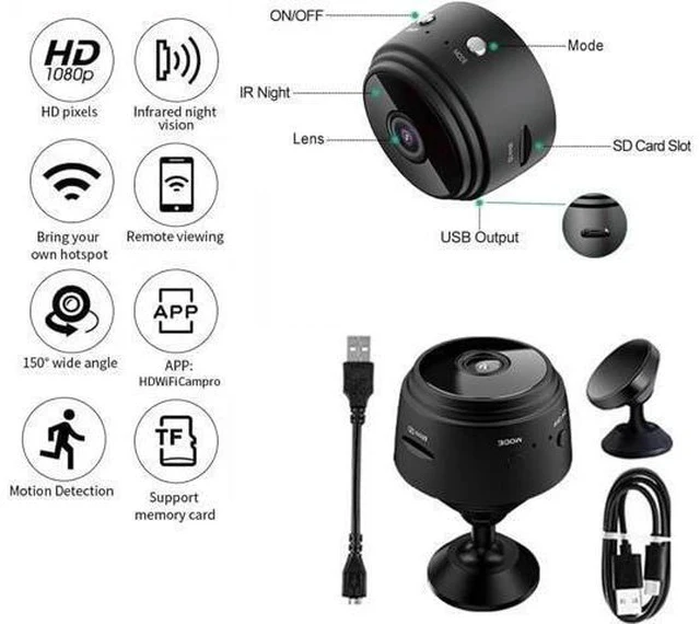 Alt view image 4 of 7 - Mini Magnetic Mini Security Camera,2024 New Mini Security Camera Outdoor,Mini 1080p Hd Wireless Magnetic Security Camera,Miniguard Security Camera,Mini Camera