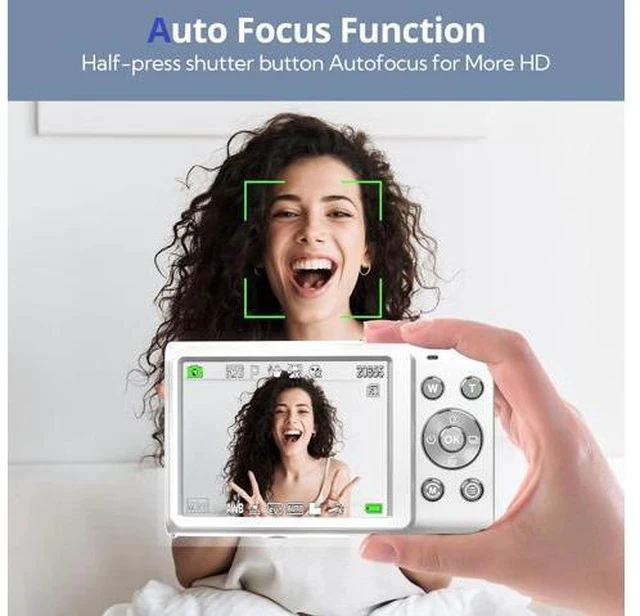Alt view image 2 of 7 - Digital Camera 4K Auto Focus Vlogging Camera 48MP 16X Digital Zoom Digital Camera with 32GB Memory Card YouTube Portable Compact Small Video Camera for Teens Adult Beginner Kids