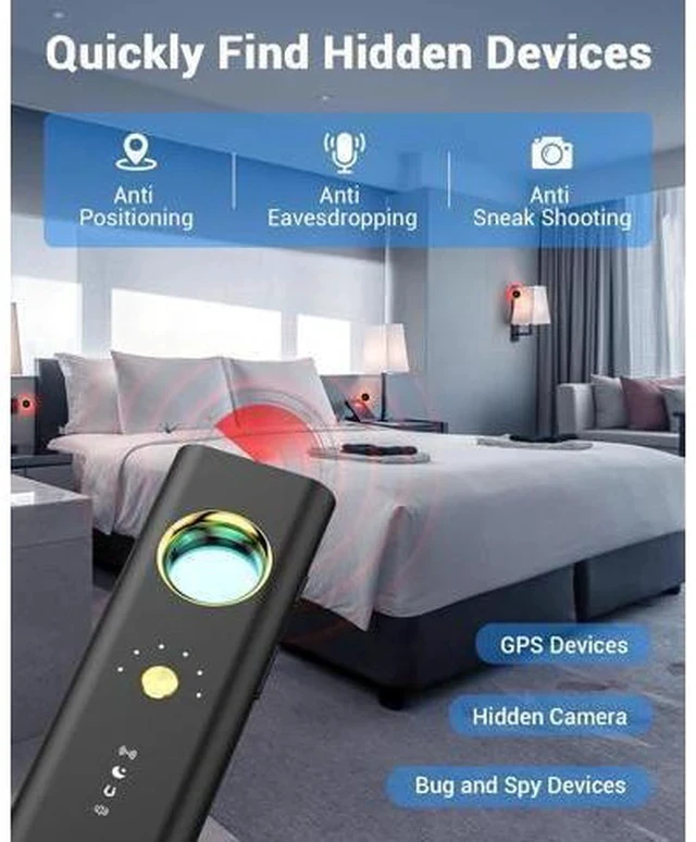 Alt view image 2 of 7 - Hidden Camera Detectors,2025 New Camera Finder, Bug Detector, 5 Levels Sensitivity,4 Professional Modes for Bathroom,Office,Car,Hotel,Airbnb