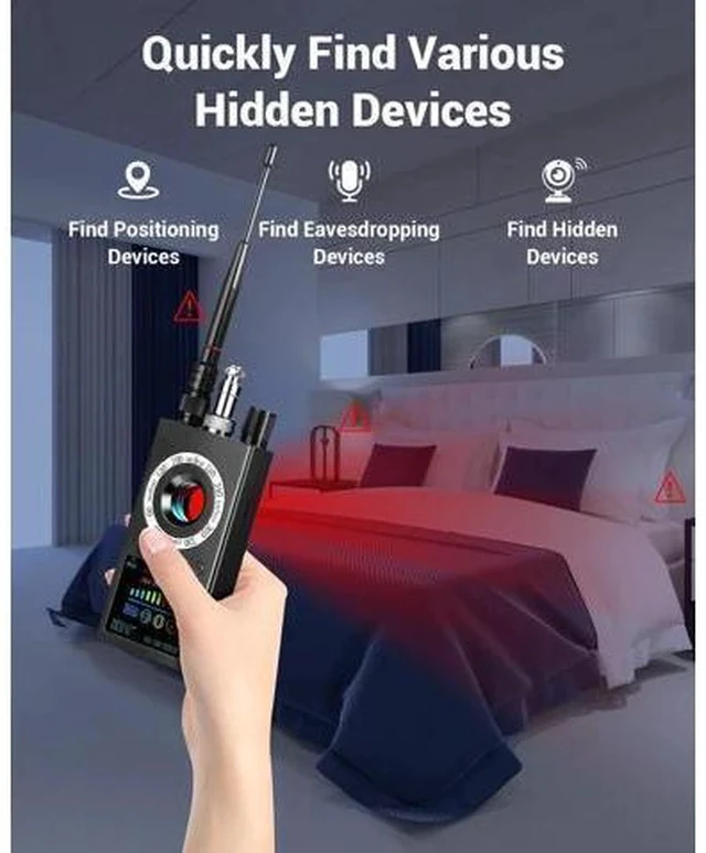 Alt view image 2 of 6 - Hidden Camera Detectors,Camera Finder, Bug Detector, 5 Levels Sensitivity,4 Professional Modes for Bathroom,Office,Car,Hotel,Airbnb