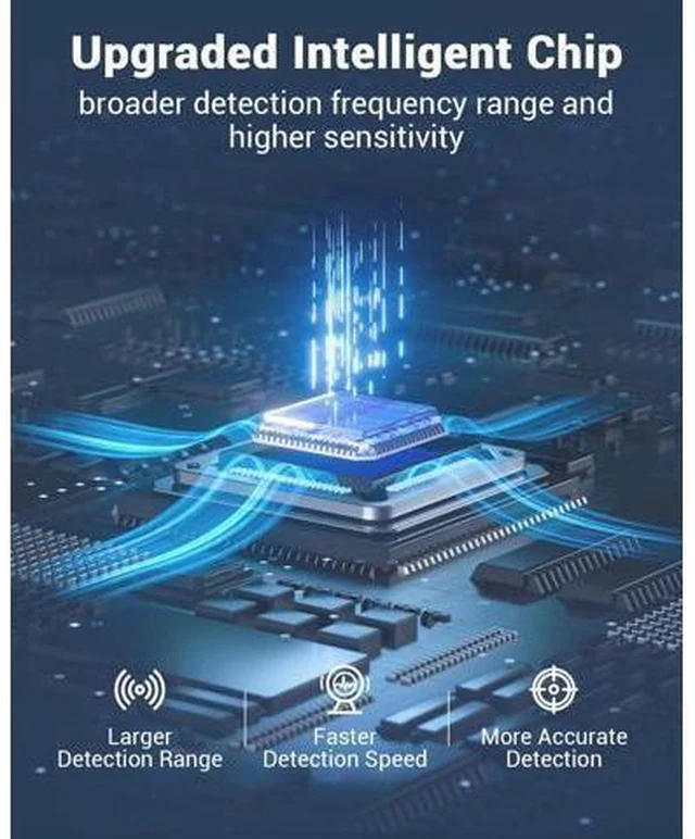 Alt view image 4 of 6 - Hidden Camera Detectors,Camera Finder, Bug Detector, 5 Levels Sensitivity,4 Professional Modes for Bathroom,Office,Car,Hotel,Airbnb