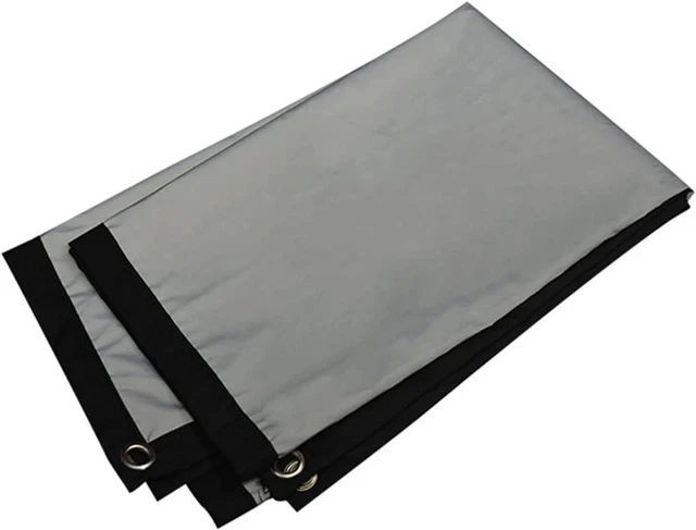 Alt view image 2 of 6 - Projector Screen Projector 16:10 Anti Light Curtain 92 Inches with Black Border and Hole Portable 3D HD Projection Screen