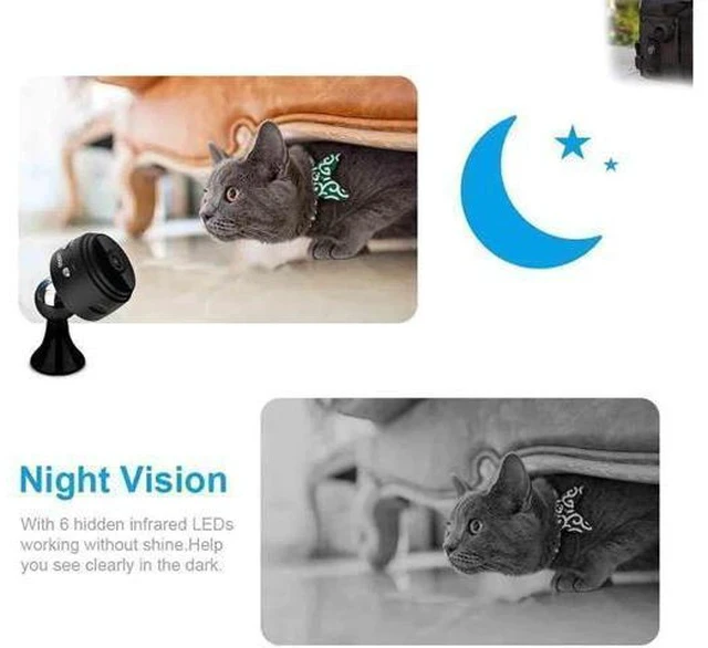Alt view image 4 of 7 - Vista Focus Magnetic Mini Security Camera, 2024 New Vistafocus Security Camera 360, Mini Camera Wireless WiFi, Mini 1080p HD Wireless Magnetic Security Camera (4pcs)