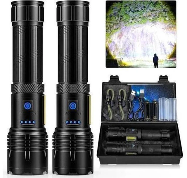 Main image of Rechargeable Flashlights High Lumens, 990,000 Lumens Bright Led Flashlight with 7 Modes, Powerful Flash Light for Home Camping Hiking Outdoor