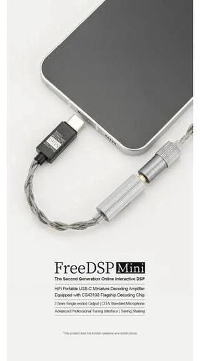 Alt view image 4 of 7 - Free DSP Mini HiFi Portable USB-C Miniature Decoding Amplifier CS43198 3.5mm CITA Adapter DAC AMP