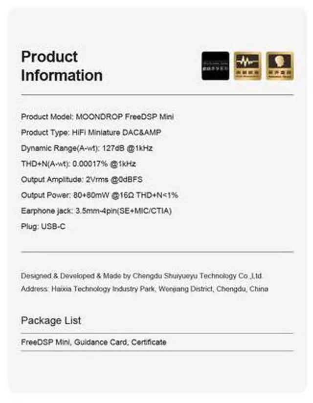 Alt view image 5 of 7 - Free DSP Mini HiFi Portable USB-C Miniature Decoding Amplifier CS43198 3.5mm CITA Adapter DAC AMP