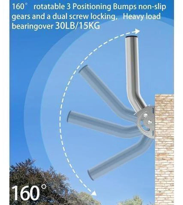 Alt view image 2 of 7 - Wireless Bridge Mount Bracket, 12'' J Mounting Pole & Wall Installation Light Weight Mount Bracket for Wireless Bridges, Outdoor TV Antennas, WiFi Extender, Weather Station, Starlink Mini