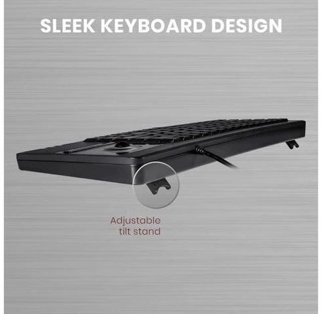 Alt view image 4 of 4 - Perixx PERIBOARD-514H Plus Wired Keyboard with Trackball - 14.57x5.39x1.02 Inch - USB Port with 2 Hubs, US English Layout, Black