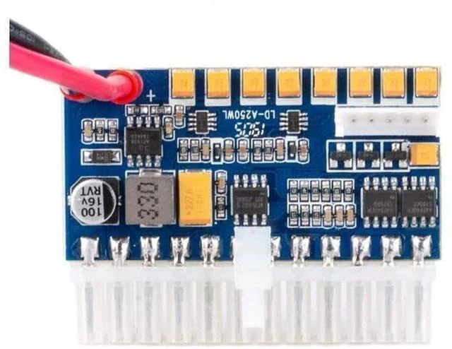 Alt view image 2 of 4 - RGEEK 24pin DC ATX PSU 12V DC Input 250W Peak Output Switch DC-DC ATX Pico PSU Mini ITX PC Power