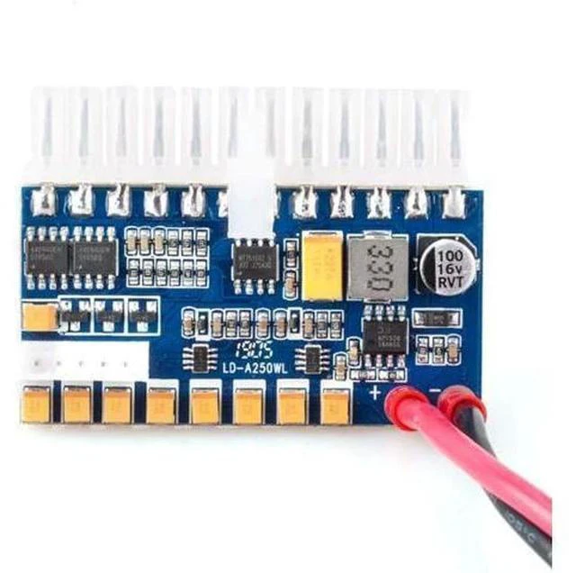 Alt view image 3 of 4 - RGEEK 24pin DC ATX PSU 12V DC Input 250W Peak Output Switch DC-DC ATX Pico PSU Mini ITX PC Power