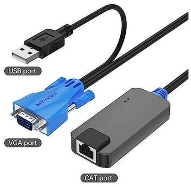 Alt view image 5 of 5 - 4 Pack USB VGA to RJ45 Dongle, Work for MT-VIKI CAT6 KVM Switch (1708MS-IP) Extend Distances up to 230ft/70m from KVM Console to Servers
