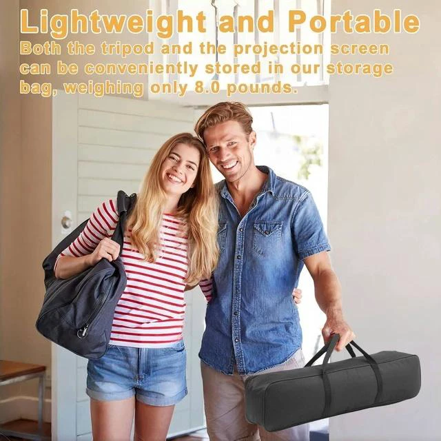 Alt view image 6 of 7 - TS1524C 150 Inch Projector Screen with Stand Portable Outdoor Movie Screen for Backyard 150 Inch Projection Screen with Stand Indoor & Outdoor Use