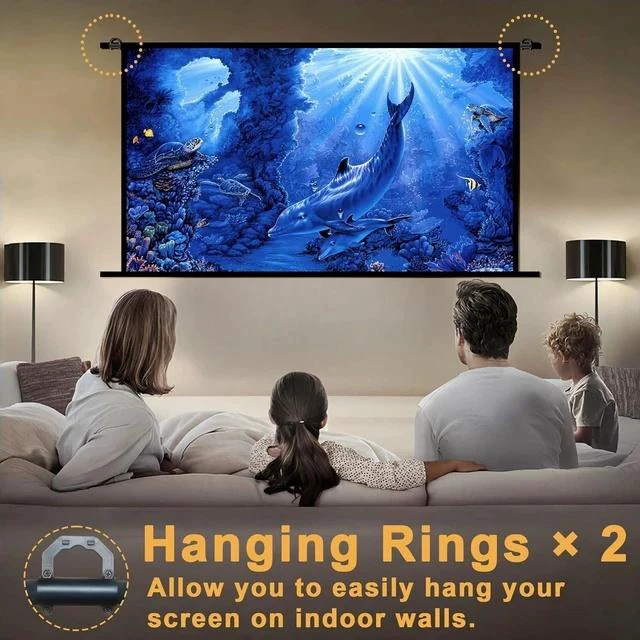 Alt view image 5 of 7 - TS1524C 150 Inch Projector Screen with Stand Portable Outdoor Movie Screen for Backyard 150 Inch Projection Screen with Stand Indoor & Outdoor Use