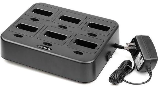 Main image of Retevis RT22 RT22P Six-Way Charger Multi Unit Charger Compatible with Retevis RT22 RT22P RT22S RB19 RB19P Walkie Talkie (1 Pack)