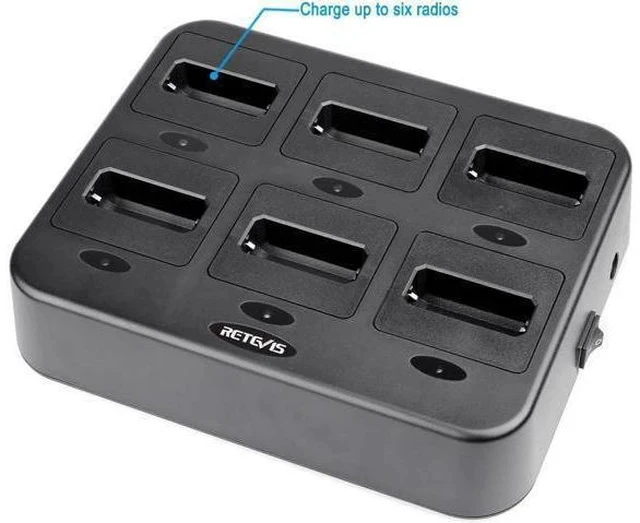 Alt view image 5 of 7 - Retevis RT22 RT22P Six-Way Charger Multi Unit Charger Compatible with Retevis RT22 RT22P RT22S RB19 RB19P Walkie Talkie (1 Pack)