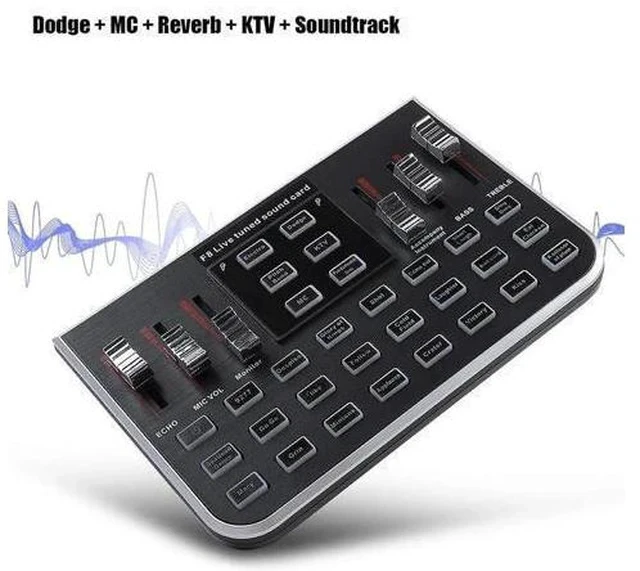Alt view image 2 of 5 - Sound Cards Audio Interface F8/F9 18 Sound Effects Bluetooth Audio Headset Microphon External Live Sound Card