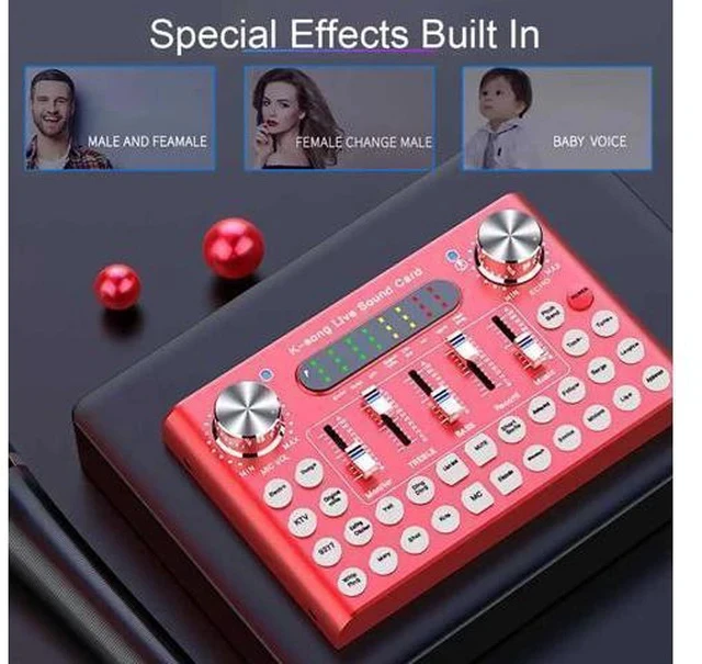 Alt view image 3 of 5 - 18 Sound Effects Dual DSP bluetooth Live Sound Card Webcast Headset Mic Voice Control for iOS Android Phone Computer