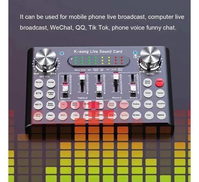 Alt view image 2 of 5 - 18 Sound Effects Dual DSP bluetooth Live Sound Card Webcast Headset Mic Voice Control for iOS Android Phone Computer