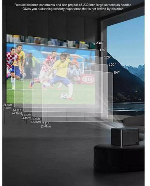 Alt view image 5 of 7 - Proyector 5G WiFi Bluetooth HD Projector 4K LED Android Home Theater Cinema HDMI