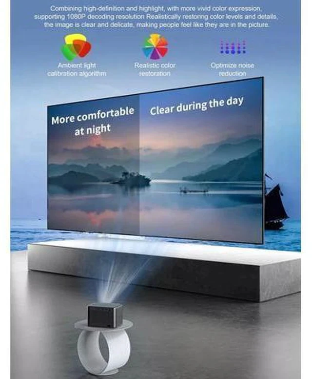 Alt view image 6 of 7 - Proyector 5G WiFi Bluetooth HD Projector 4K LED Android Home Theater Cinema HDMI
