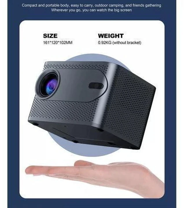 Alt view image 7 of 7 - Proyector 5G WiFi Bluetooth HD Projector 4K LED Android Home Theater Cinema HDMI