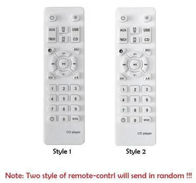 Alt view image 5 of 5 - Portable CD Player Bluetooth Speaker Stereo CD Players LED Screen Wall Mountable CD Music Player with IR Remote Control FM Radio(EU Plug)