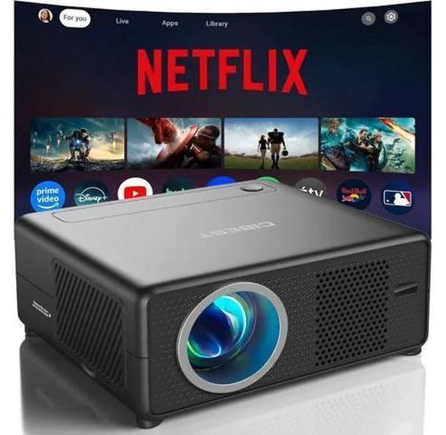 Main image of Mini Projector, Upgraded Full HD 1080P Support Video Projector, Portable Small Movie Projector, Compatible with iOS/Android/Windows/TV Stick/Box/USB/HDMI Movie Projector with apps