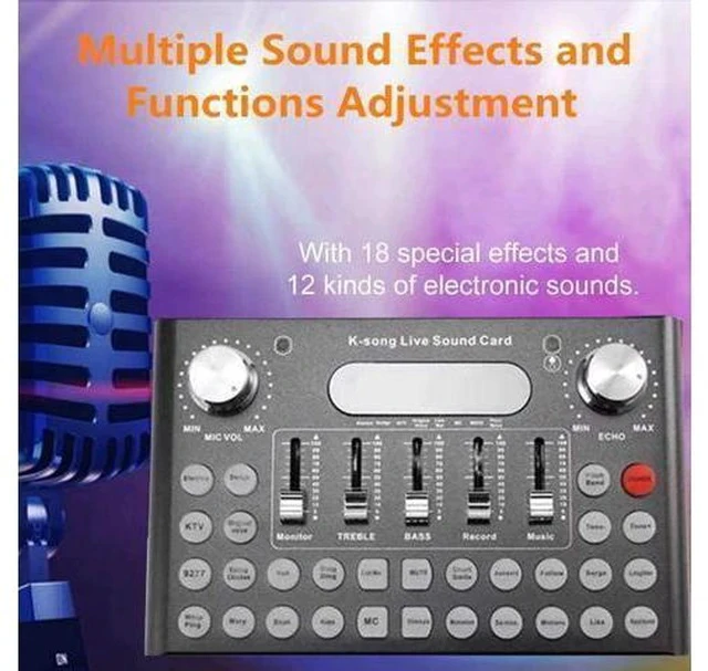Alt view image 2 of 5 - Sound Card Voice Converter, o DJ Mixer, Live Broadcast, Broadcast Recording Multi-Sound Effect o Box
