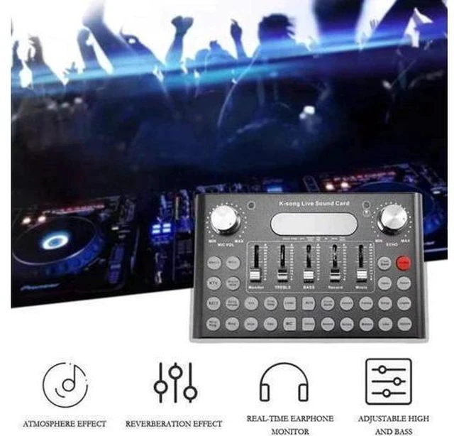 Alt view image 3 of 5 - Sound Card Voice Converter, o DJ Mixer, Live Broadcast, Broadcast Recording Multi-Sound Effect o Box