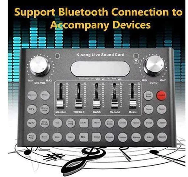 Alt view image 4 of 5 - Sound Card Voice Converter, o DJ Mixer, Live Broadcast, Broadcast Recording Multi-Sound Effect o Box